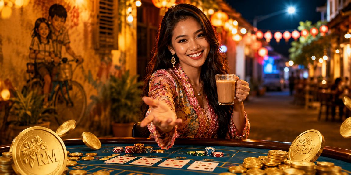 A baccarat table in Penang with a calm, well-organised live casino atmosphere